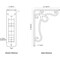Ekena Millwork Orleans Wrought Iron Bracket, (Triple center brace), Antiqued Brass 2"W x 5 1/2"D x 8"H BKTM02X05X08TOLABS - alternate 5